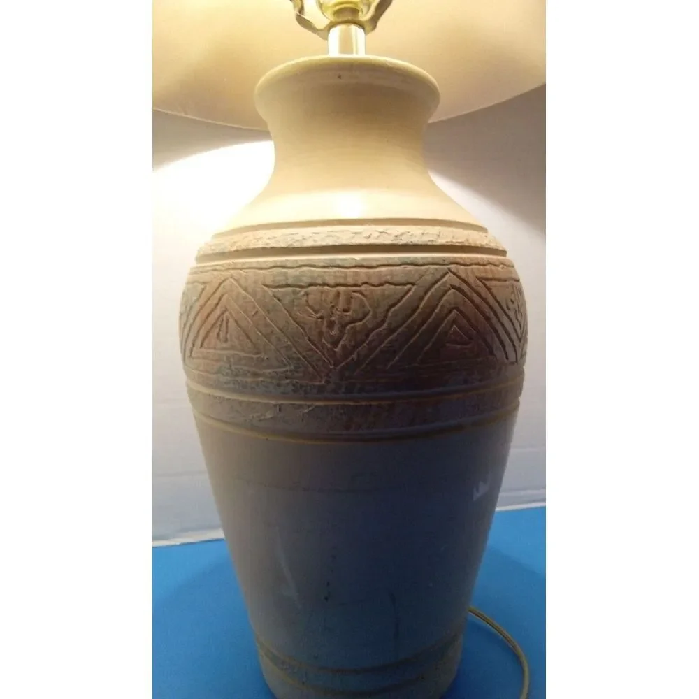 Vintage Style‎ Table Lamp Textured Ceramic Vase Shape Accent Lighting
